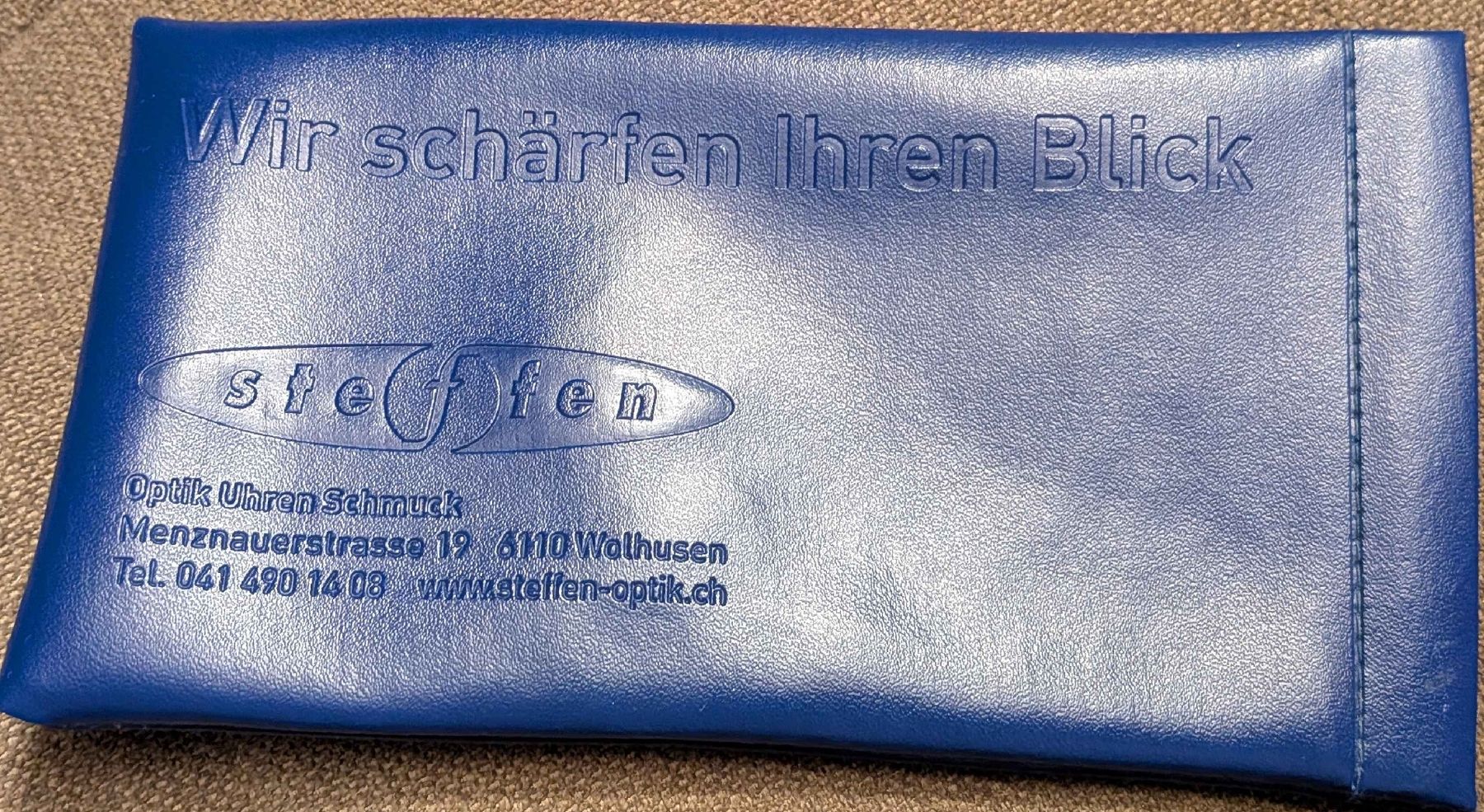 Sonstige Kleidung & Accessoires: Brillenetui Steffen Optik blau – Gebraucht aus Schötz von pemali