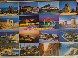 Rhodos Postkarte mit Griechenland Briefmarke