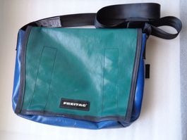FREITAG Tasche Umhängetasche Messenger Bag grün blau Kult...