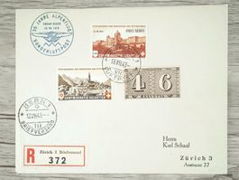 TR02 Enveloppe + Timbre Suisse 1943