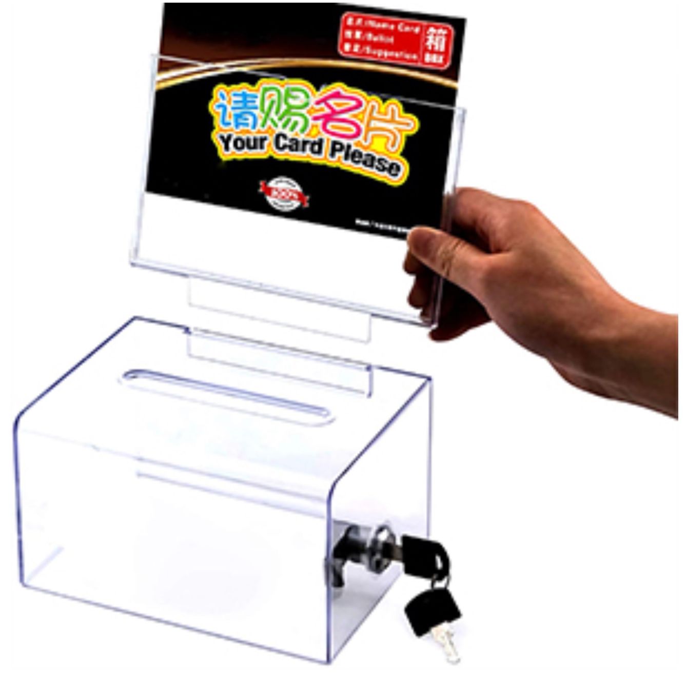 Behälter & Ähnliches: Acrylspendenbox, Wahlurne, empfohlene Box, transparente – Neu und originalverpackt aus Bülach von StoreInShopSwiss 7