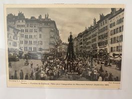 Genève – Fontaine de Coutance 1869 – inauguration Monument