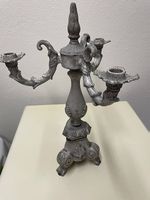Kerzenständer 3-armig, NEU, Metall, grau
