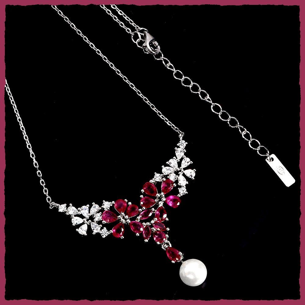Catenine: RUBY / Rubin Collier 925 Silber ca. 43cm + 4.5cm – Nuovo e nell'imballaggio originale da Oberglatt ZH venduto da Goldfee1 4