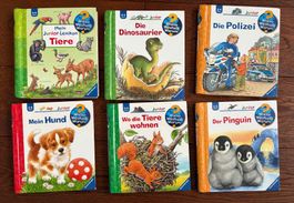 6 Kinderbücher Wieso Weshalb Warum für Kinder 2-4 Jahre