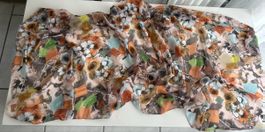 Viscose Scarf Floral Print Diamond Patchwork pattern 