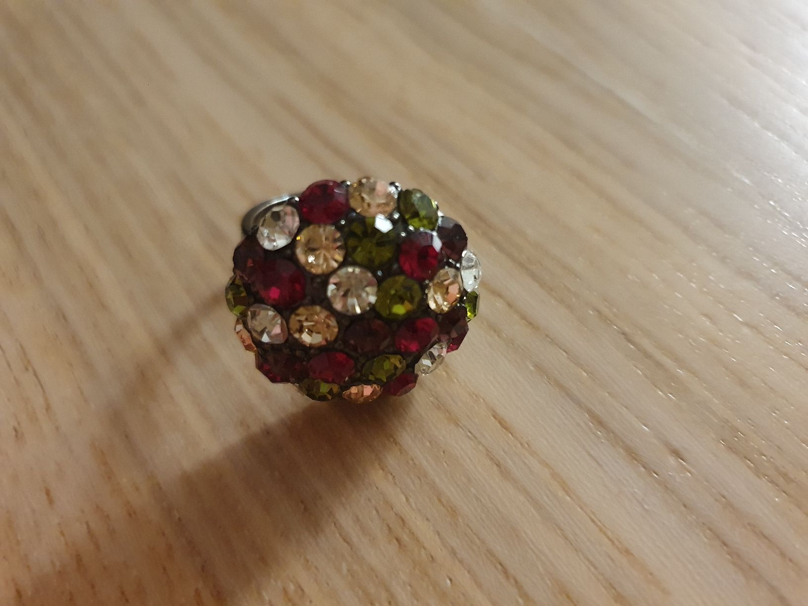 Anelli: Schicker Vintage Ring, Strass, Gr. 62 – Usato da Thun venduto da Reb80