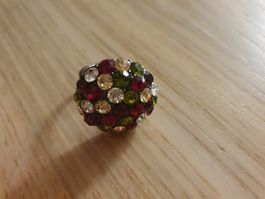 Schicker Vintage Ring, Strass, Gr. 62