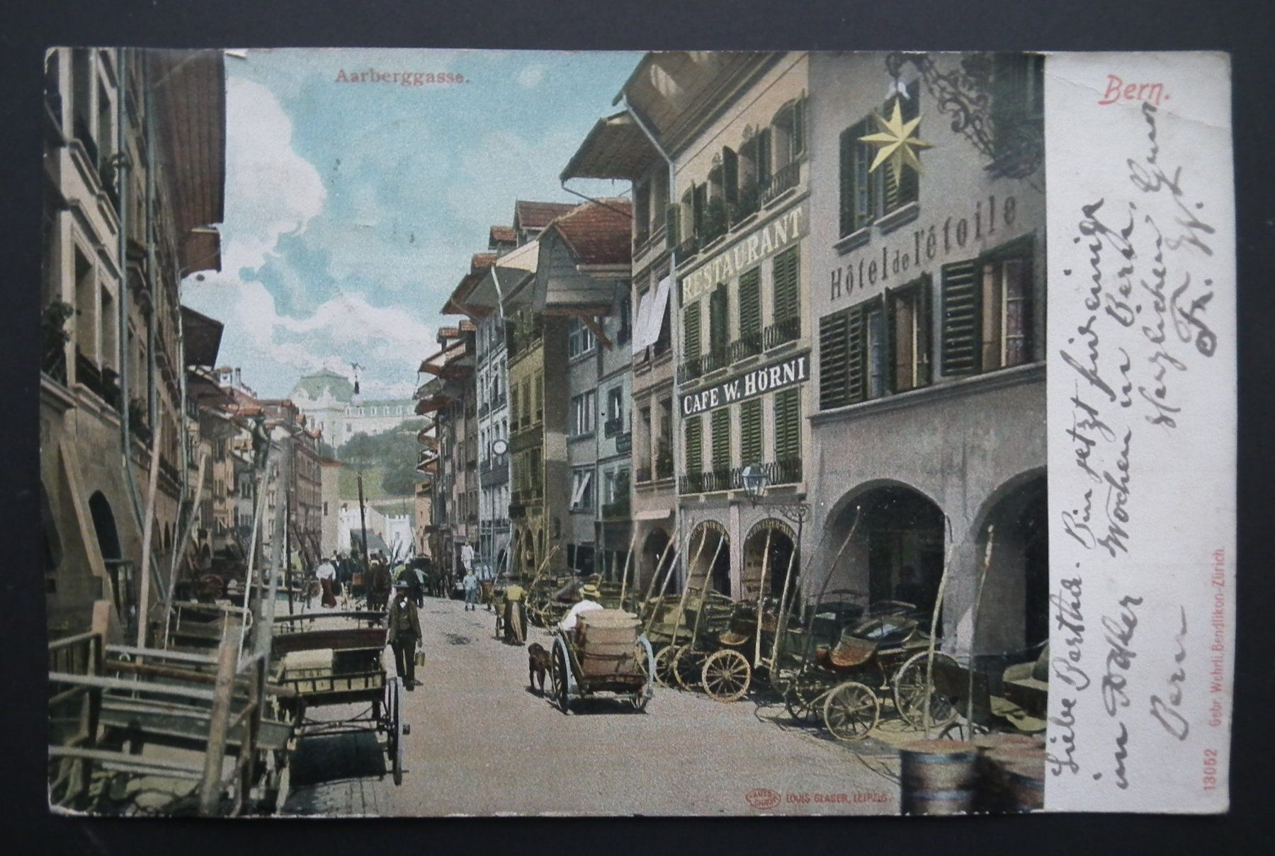 Cartoline postali: Bern 1908 Arbergergasse Ansichtskarte "Fehlerhafte Rückseite – Usato da Kriens venduto da WULLU99