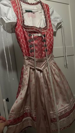 Krüger Dirndl Rosa mit Bluse, Gr 34
