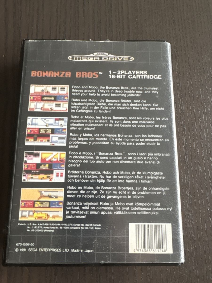 Sega Giochi: Jeu Retro Bonanza Bros Sega Megadrive – Usato da Meyrin venduto da did_bqr5 1