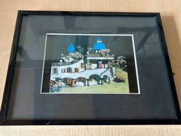 Hundertwasser Bild mit Rahmen, Top Zustand, zu verkaufen!