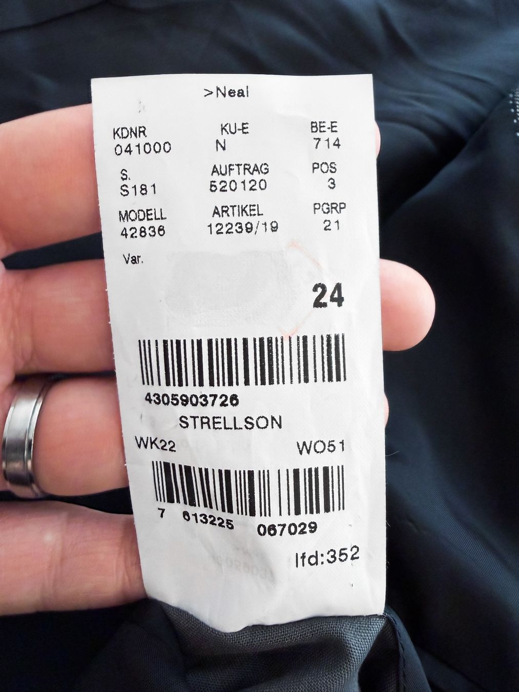 Strellson Giacche: Strellson Premium Line Sakko Gr. 50 Grau Baumwolle – Usato da Dietikon venduto da Angy94 7