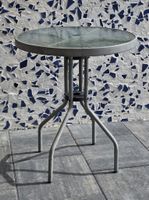 Gartentisch Rund Glas Metall Gestell