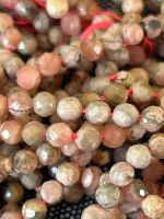 Strang echte facettierte Brazilian Rhodonit Kugeln 3 mm