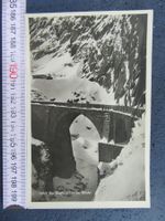 TEUFELSBRÜCKE IM WINTER PFERDESCHLITTEN URI AK MILITÄRPOST