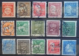 Schweden ex. Kat. 125-137 gest. 1920