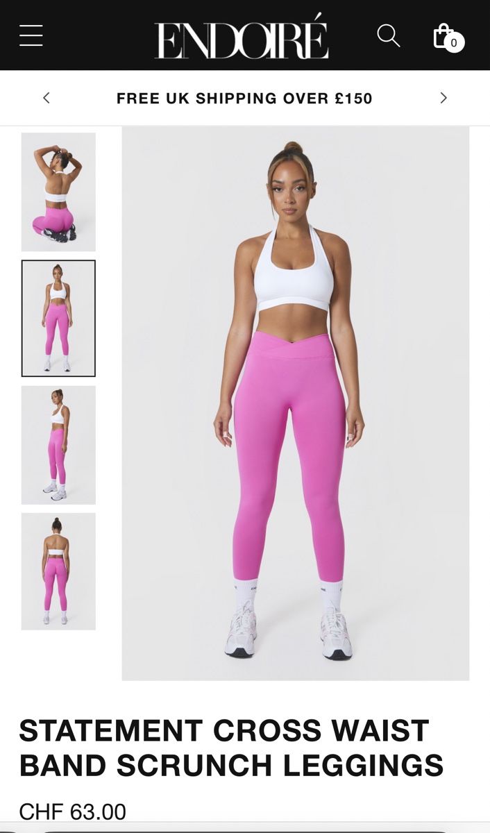 Leggings: ENDOIRÉ V-Shape Leggins Grösse M, pink – Nuovo e nell'imballaggio originale da Eglisau venduto da Brewster1