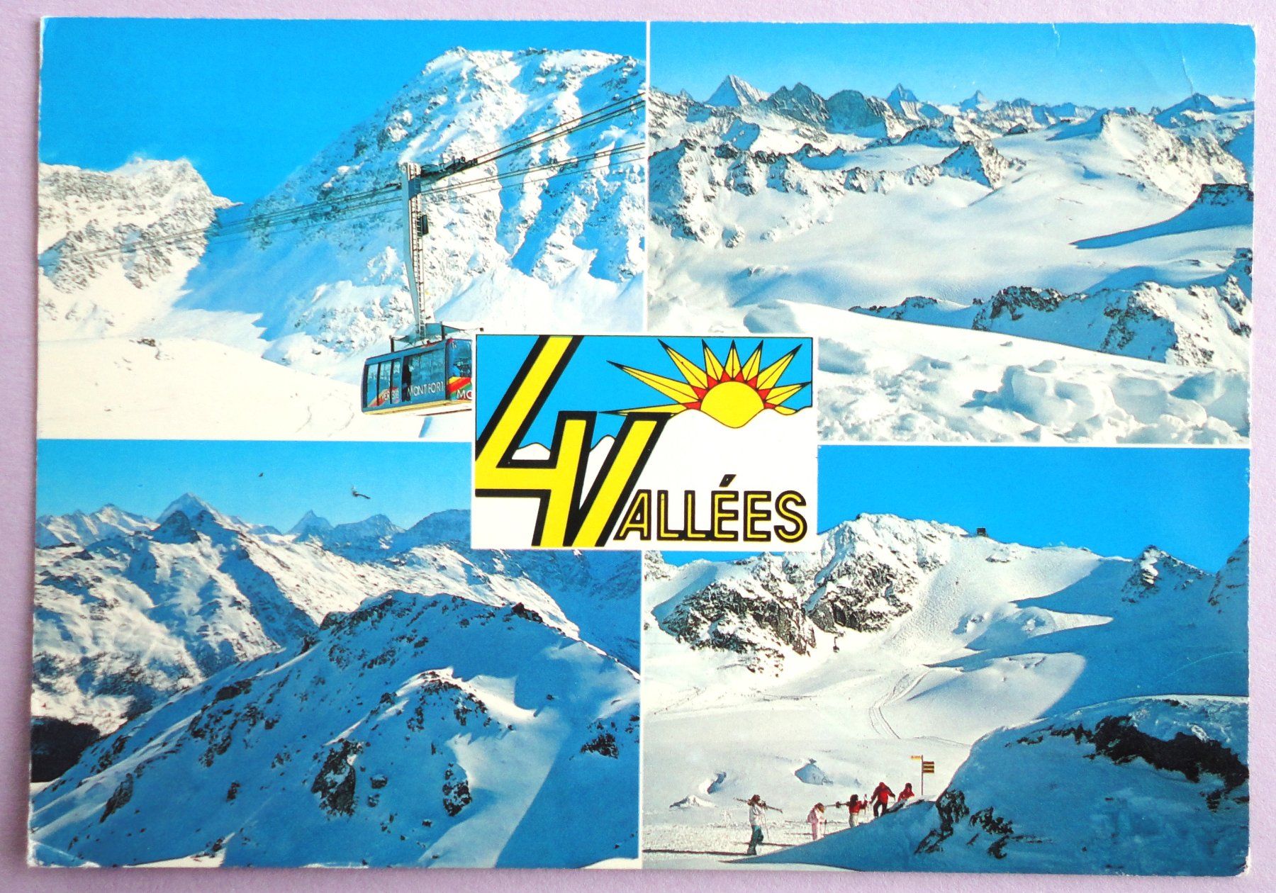 Cartoline postali: Les 4 Vallées – Difettoso da Fétigny venduto da Billy2miny
