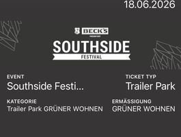 Trailer Park Ticket Grüner Wohnen Southside Festival 2026