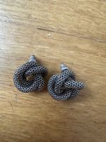 Ohrstecker Damen Silberfarben Knoten guter Zustand