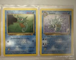 Pokémon Horsea & Seadra 1999 WOTC Base Set Cards