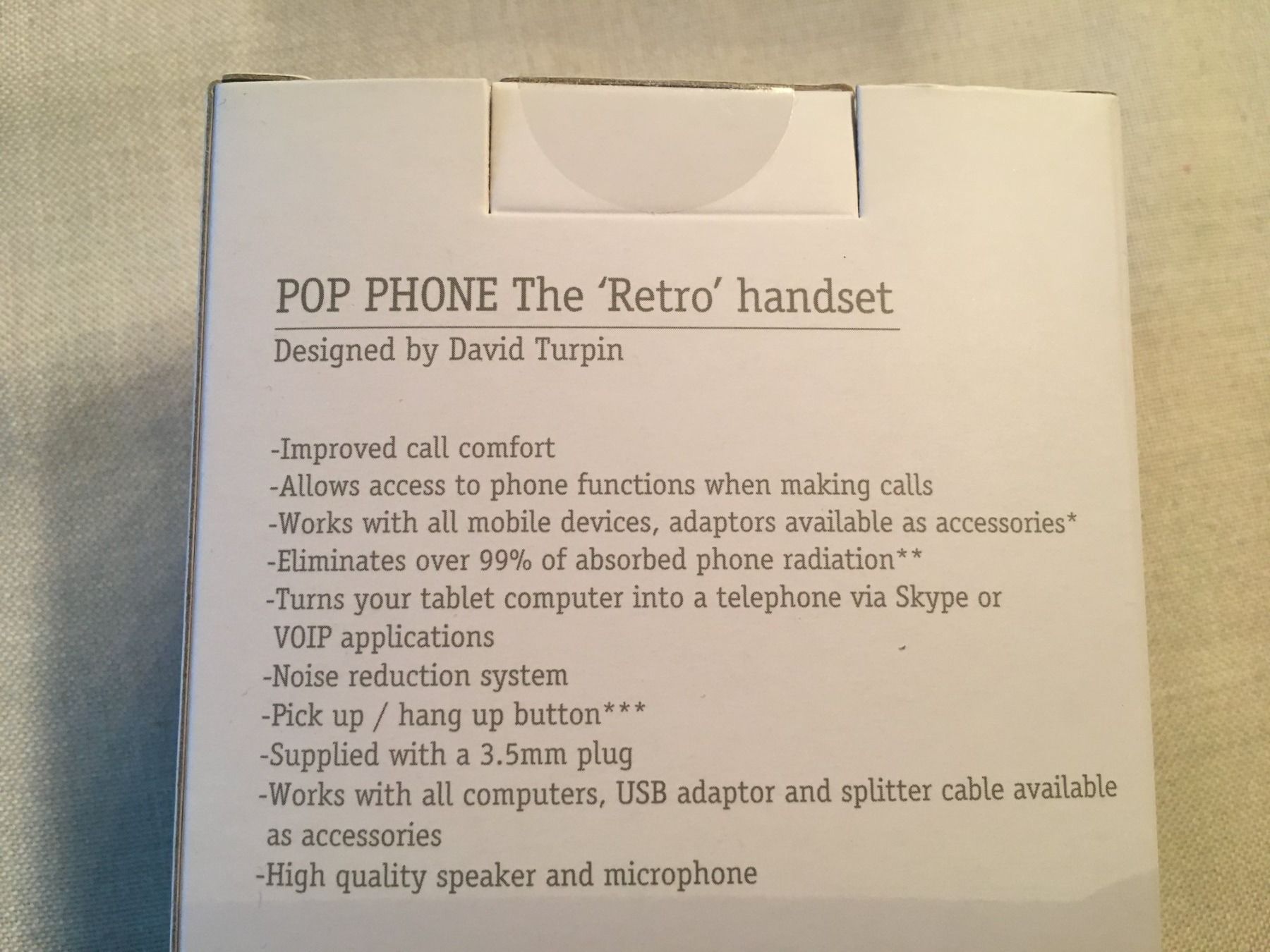 Cuffie: Pop Phone - The "Retro" handset – Nuovo e nell'imballaggio originale da Lüterswil venduto da Lphilipp 2