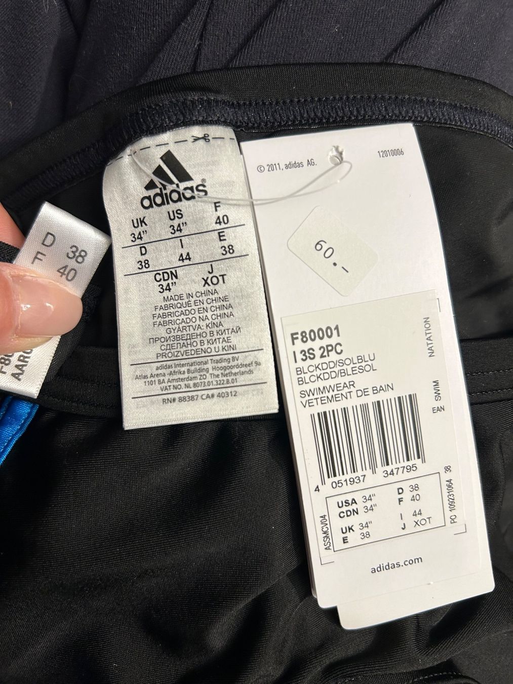 Adidas Costumi da bagno & Bikini: Bikini Adidas US Grösse 34 - Neu – Nuovo e nell'imballaggio originale da Corgémont venduto da Tania05 2