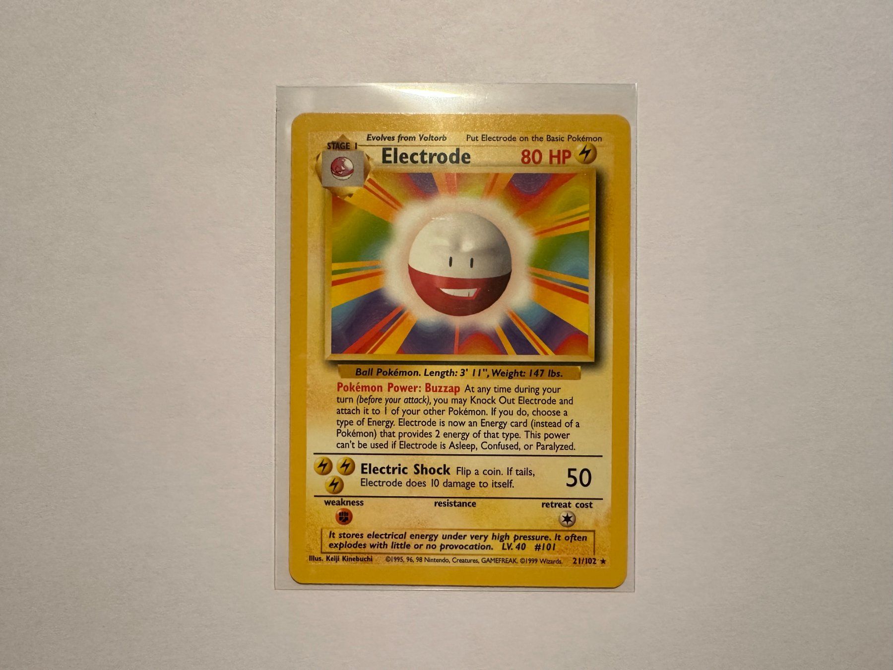 Pokémon Carte collezionabili: Electrode non holo Base EN – Usato da Hagendorn venduto da Pokecollectorch