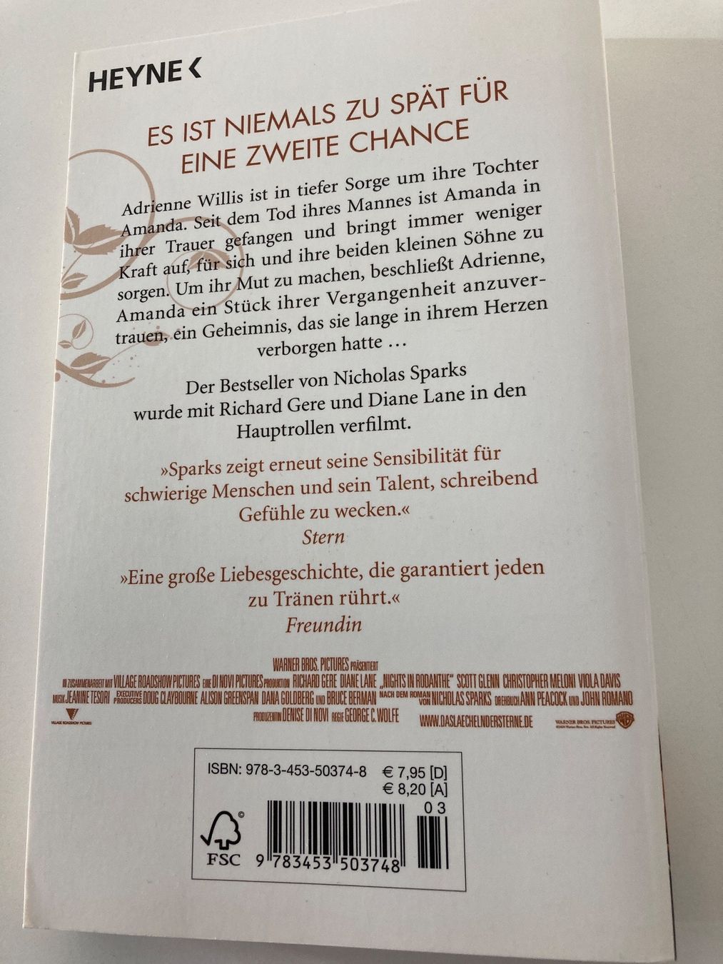 Libri: Nicholas Sparks / Das Lächeln der Sterne – Usato da Dotzigen venduto da rapunzel03 1