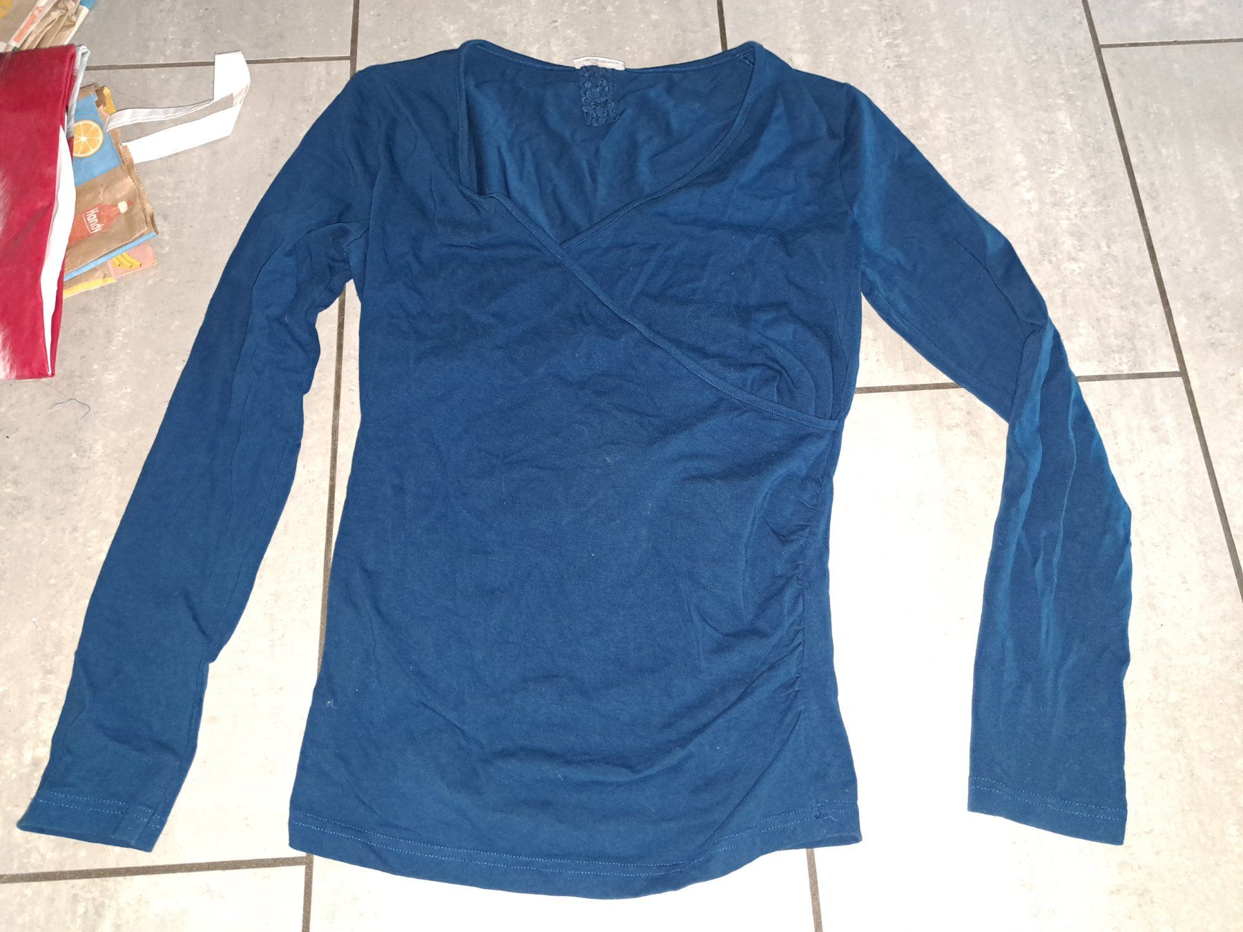 Maglioni & Felpe: Dünner Wickelpullover petrol von Street One – Nuovo (secondo la descrizione) da Killwangen venduto da KIANA08