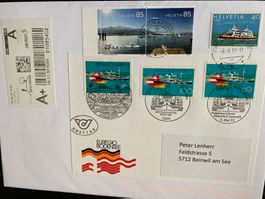 Bodensee ZNr 1596+97 + Fähre Romanshorn + euregio FDC DE A