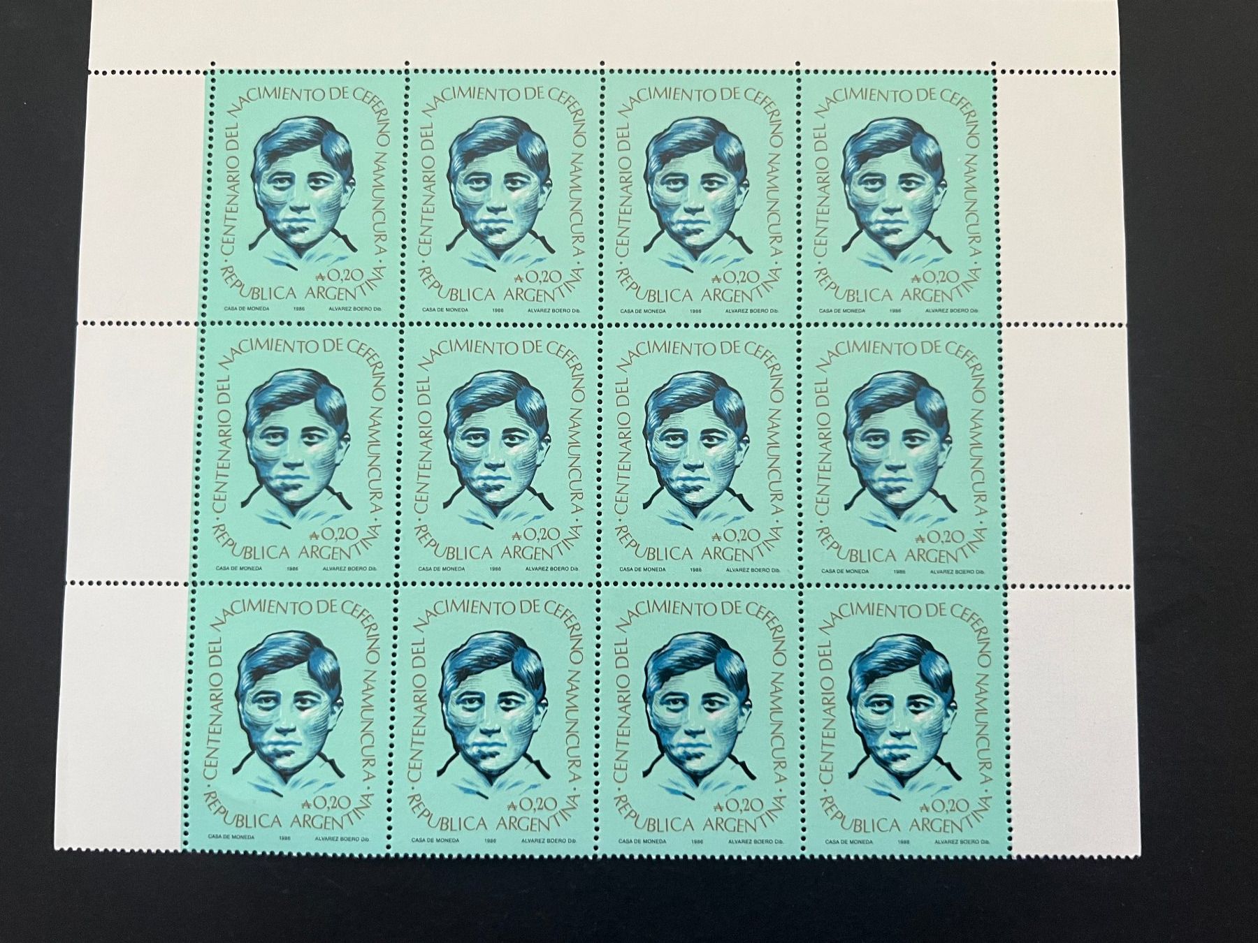 : Argentinien 1986 Teilbogen  ** (D780) – Neu (gemäss Beschreibung) aus Hinwil von Sidi4