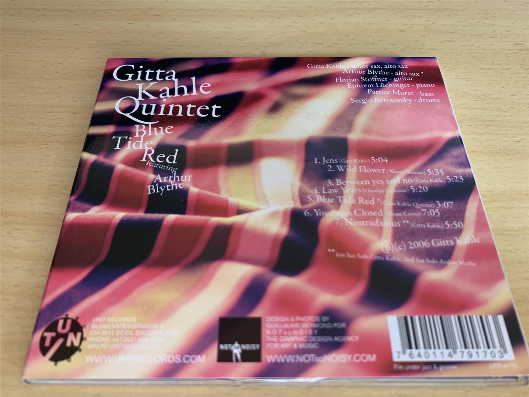 CD: Gitta Kahle Quintet : Blue Tide Red – Usato da Rikon im Tösstal venduto da Alpenmutz 1