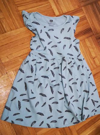 Sommerkleid hellblau / Robe été 98-104
