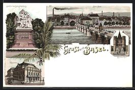 Litho Basel, Theater, Spalen-Tor, Denkma
