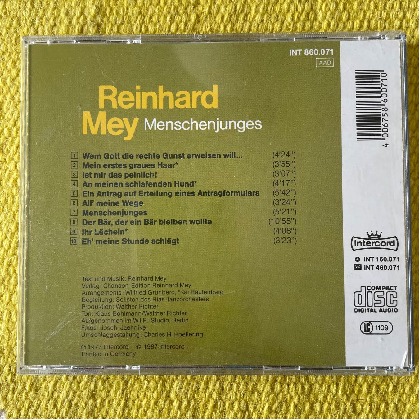 CD: REINHARD MEY-MENSCHENJUNGES – Usato da Rorschacherberg venduto da CD-Roli 1