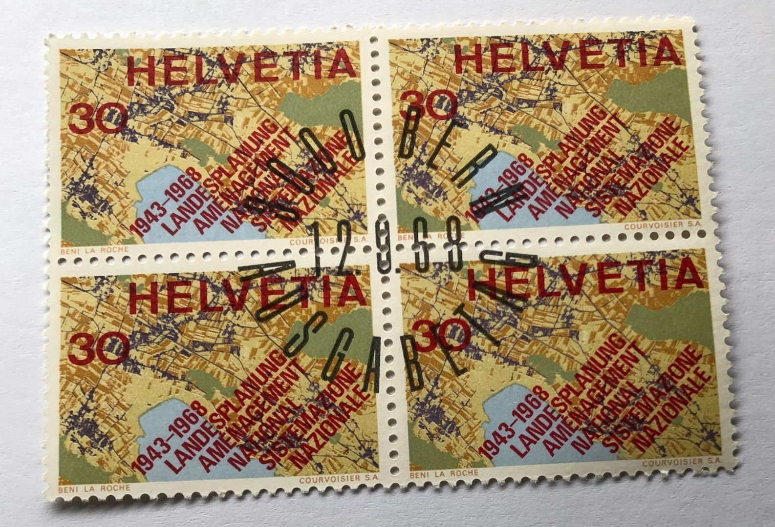 Tutti i francobolli: 4 er Block Nr.459 mit Vollstempel Bern – Usato da Aarau venduto da Billa007