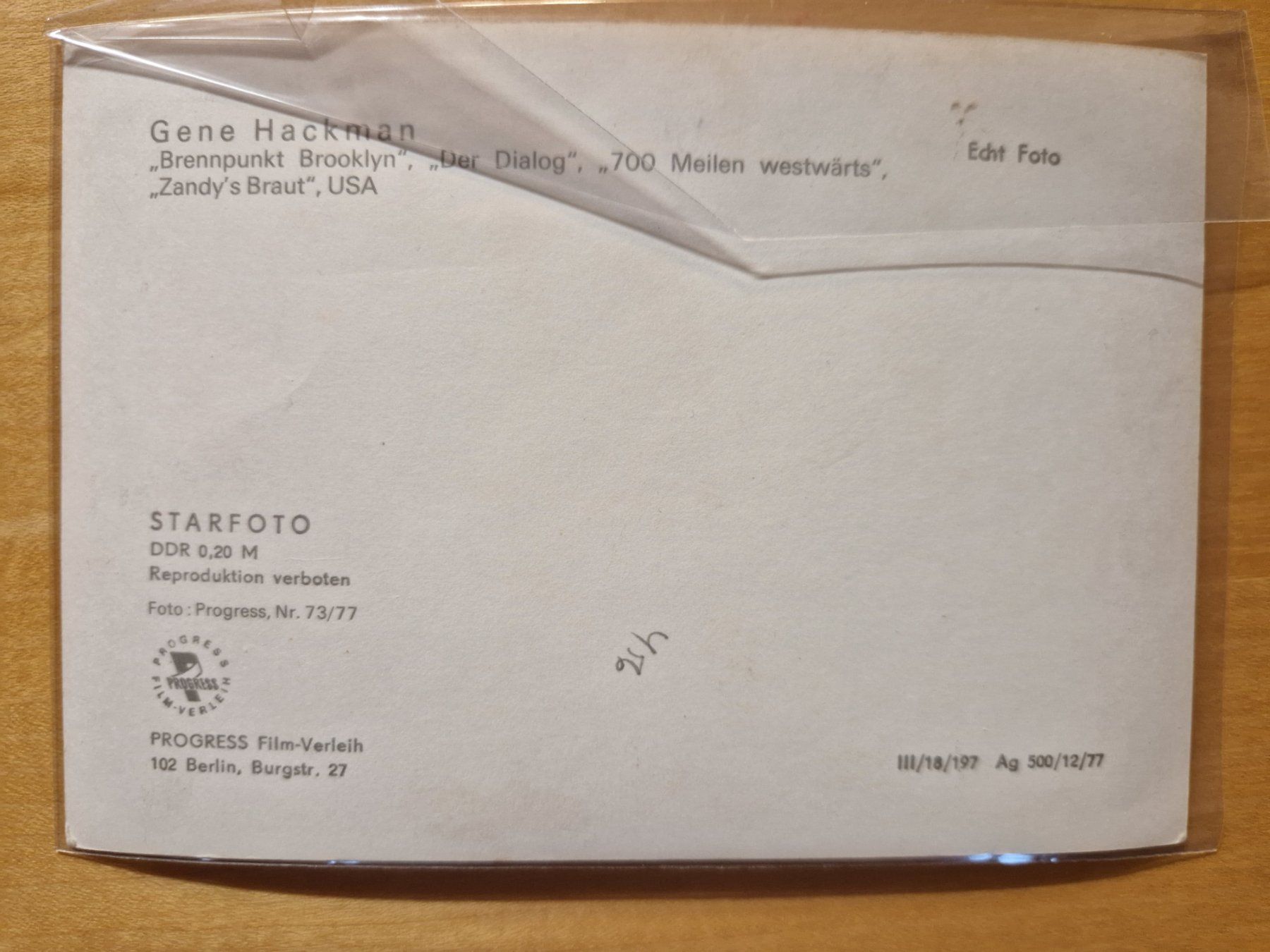 Autogramme: Gene Hackman, Original Autogramm auf Starfoto in s/w – Gebraucht aus Salmsach von Schusoa 1