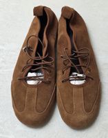 ZARA Ballerinas braun Groesse 38 Wildleder mit Schnuerung