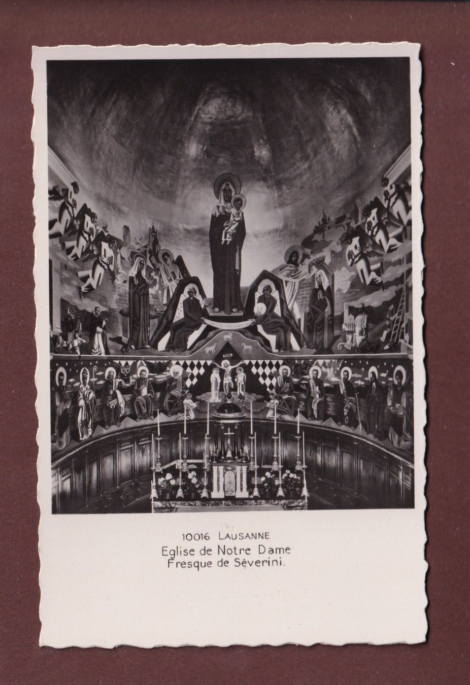 Cartes postales: LAUSANNE - Notre Dame - Fresque de Séverini – D'occasion à Pully par nicecards-shop