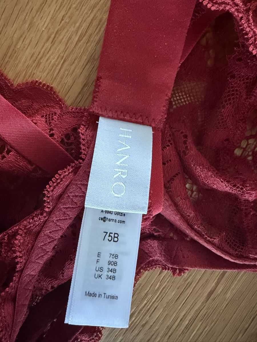 Hanro Altra biancheria intima: BH - Hanro - rot - 75B – Nuovo (secondo la descrizione) da Baar venduto da Colette18 3