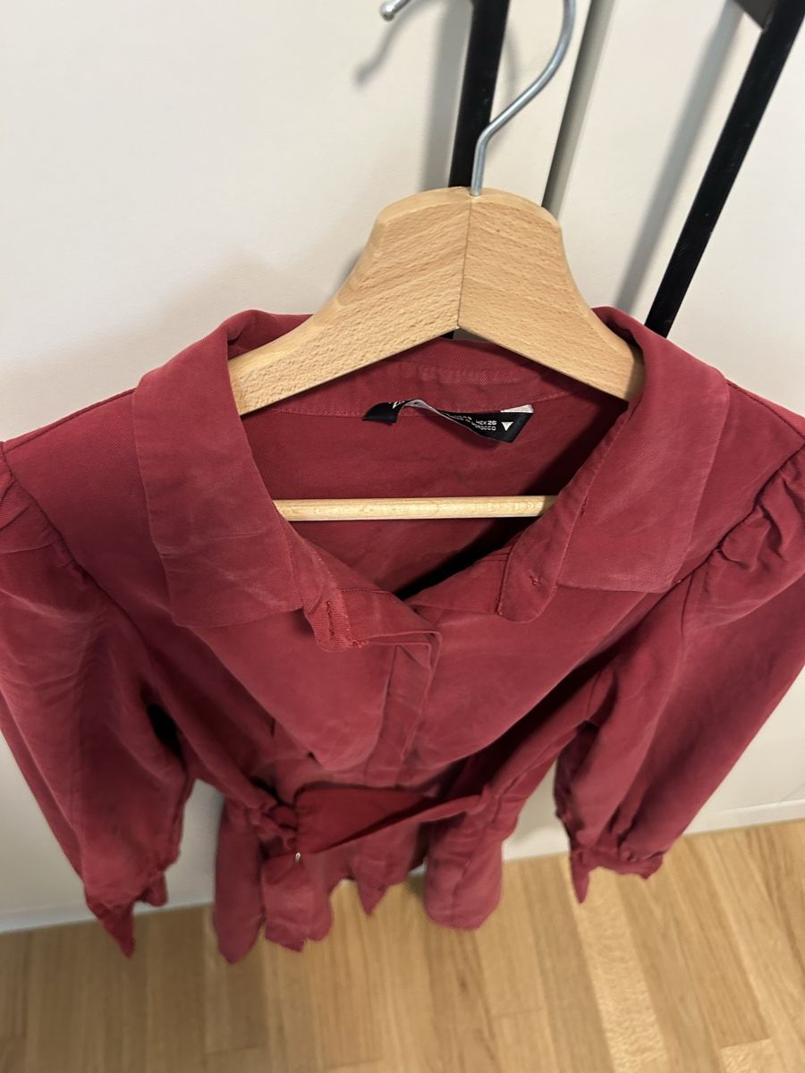 Vestiti: Damen Blusenkleid dunkelrot Grösse S – Usato da Zürich venduto da Dailychic 1