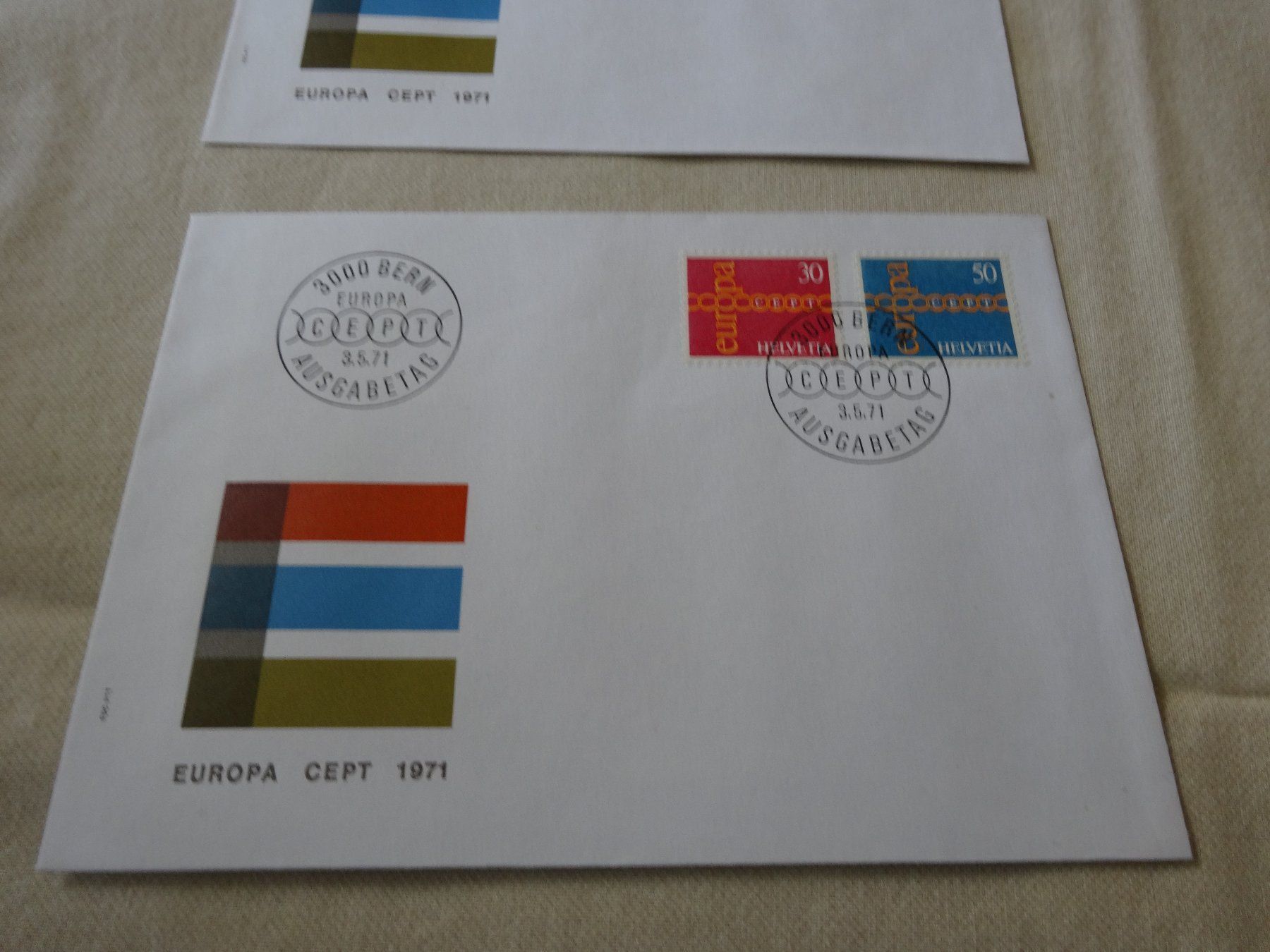 Alle Briefmarken: 3 Sonderbriefe Europa Cept 1971 – Neu und originalverpackt aus Neerach von jenny062 3