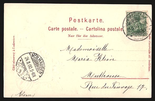 Cartes postales: Passepartout-Lithographie Rheinfelden, G – D'occasion à Berlin par bartko-reher 1