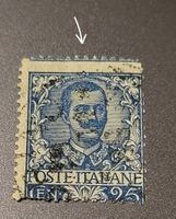 Italien 1901 briefmarke abart dezentriert