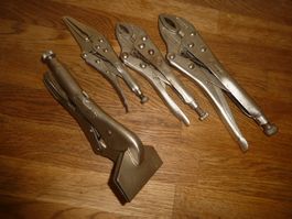 4Stück Spann-Gripzangen Längen 23 cm bis 17 cm