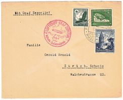 Umschlag Zeppelinfahrt Sudetenland 1938