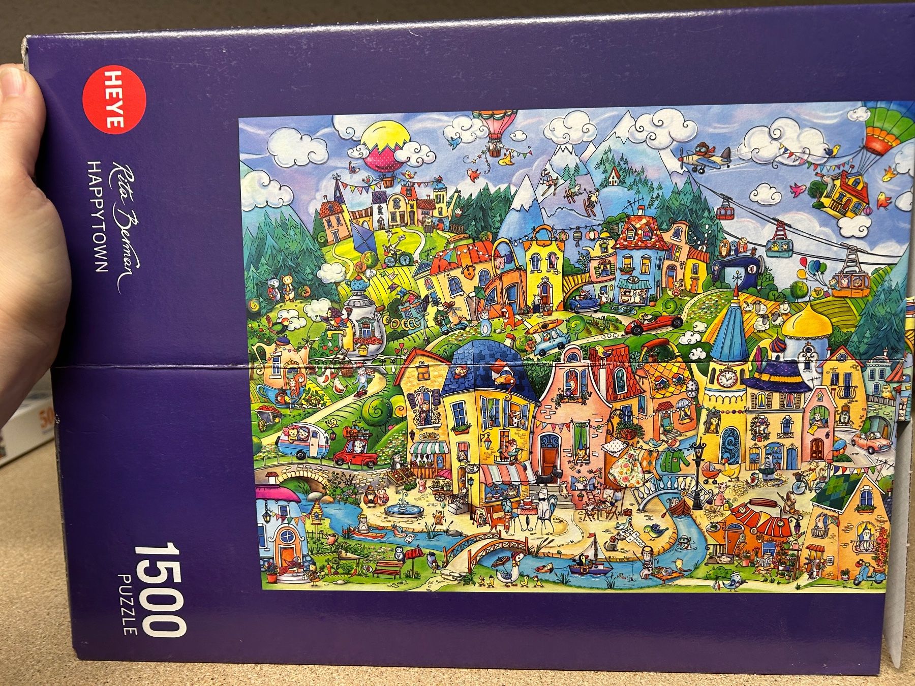 Heye Puzzles: Puzzle Heye Happytown 1500 pièces – Gebraucht aus Bouveret von sev_qj7l 1