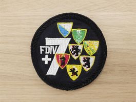 Badge F DIV 7 Felddivision schwarz